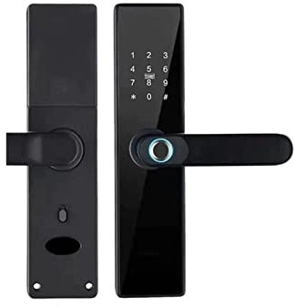 2022 NUEVO Compatible con RAYKUBE H4 Tuya Cerradura electrónica Wifi Cerradura de puerta inteligente Cerradura de huella digital Contraseña Tarjeta IC Clave Carga USB for hogar inteligente (Color : 2