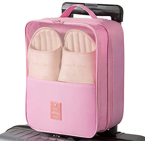 Jauhmui Reise Schuhtasche Wasserdicht Organizer Portable Travel Shoe Bag (rosa)