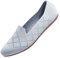 Puxowe Women's Ballet Flats Shoes Slip On Knit Dress Shoes Pumps Round Toe Ballerinas for Woman Comfort Soft 5 UK Light Gray