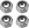 QUARKZMAN M8 x 1.25mm Sechskant Schloss Mutter x 4Stk 304 Edelstahl Linke Hand Gewinde Schloss Eingesteckt Sechskant Mutter Verschlüsse für Maschinen Befestigung [Silber Ton]