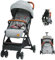 LIFEZEAL Kinderwagen Klappbar, Kinderbuggy mit Liegeposition & verstellbarer Rückenlehne, Reisebuggy Einhand mit Korb & Sicherheitsgurt, Babywagen Babystroller für 6-36 Monaten