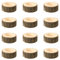 Pizsieat 12 Pezzi Portacandele in Legno Porta Candele Legno Naturale Candeliere di Legno per Matrimoni, Halloween, Natale, San Valentino, Decorazione per La Casa (2,36 X 0,98 Pollici)