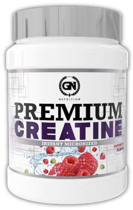 GN NUTRITION Premium Creatina 600G | Sabor RASPBERRY | Ayuda a generar TFA | Aumento de ráfagas cortas de alta intensidad