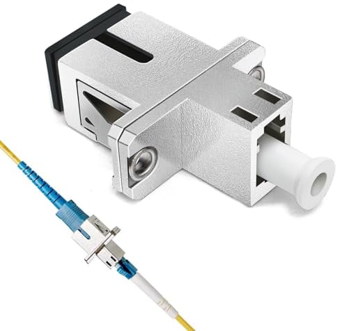 EMSECKO Glasfaser-Adapter SC/APC auf LC/APC, Singlemode-Simplex-Lichtwellenleiter-Adapter/LWL-Adapter/Koppler/Flansch für Trägergeräte/FTTH, 1 Stück