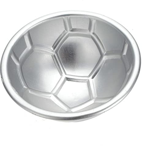 Maciun Soccer Cake Pan Half Round Ball Shaped Football Cake Mold Pastry Mould for Dessert Pudding Cake