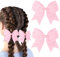2 Pièces Pince à Cheveux Nœud, Grande Pince en Satin pour Femmes et Filles, Nœud Français Soyeux Rose