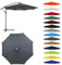 HonunGron UV50+ Bâche de rechange pour parasol 6 lames/8 lames, auvent de rechange pour parapluie 2/2,3/2,5/2,7/3,0 mètres, housse de rechange pour parasol de jardin (3,0 m-6 casses, gris)