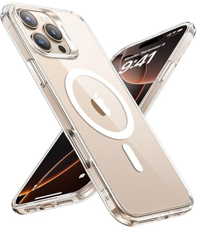 ESR for iPhone 16 Pro Case, Compatible with MagSafe, Shockproof Military-Grade Protection, Magnetic Phone Case for iPhone 16 Pro, Classic Hybrid Case (HaloLock), Clear