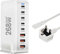 New Multi USB Black Charger USB C Muti Fast Black Charger, 268W 8-Port GaN Fast Charging Station Laptop Black Charger for Dell Chromebook 11 3100 White