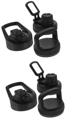 Sosoport 6 STK Sport-Wasserflaschenverschluss auslaufsicherer Becherdeckel Becherabdeckung für den Haushalt plastikdeckel tassendeckel Becherdeckel aus Silikon Deckel für Becher Black