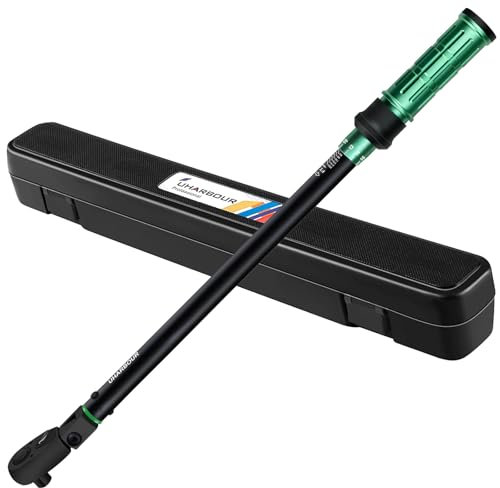 Uharbour Split Beam Drehmomentschlüssel 1/2 Zoll, 40-340 N.m Split Beam Drehmomentschlüssel, 1/2 Zoll mit flexiblem Kopf, geeignet für Auto, Motorrad