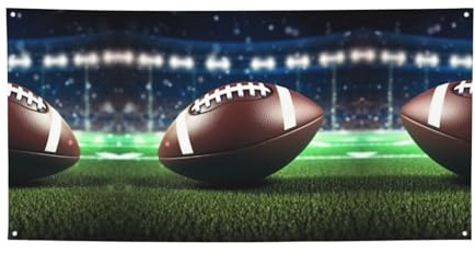 American Football Banner, Wandbehang, großes Party-Banner, Schild, Poster, kleine Party-Hintergründe für Neujahr, Abschlussfeier, Hochzeit, Geburtstag, Party-Dekoration