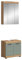 xonox.home Bad Scout X06N3B08 Badkombination Badmöbelset Badset in Salbei und Artisan Eiche Nachbildung, ca. B/H/T: 60x191x34 cm