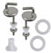 Charnières de rechange pour abattant de WC - Kit de fixation standard en acier inoxydable et ABS - Kit de réparation multifonction pour hôtels, écoles, lieux publics - 11,7 cm - Usage domestique