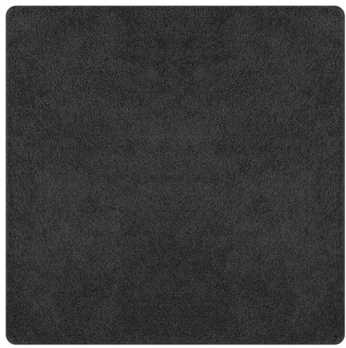 vidaXL Anti-Rutsch Shaggy Teppich Dunkelgrau 120 x 120 cm PP, Wohnzimmer, moderner, weicher Teppich, langlebiger, Rutschfester Hochflor, maschinenwaschbarer Bodenbelag