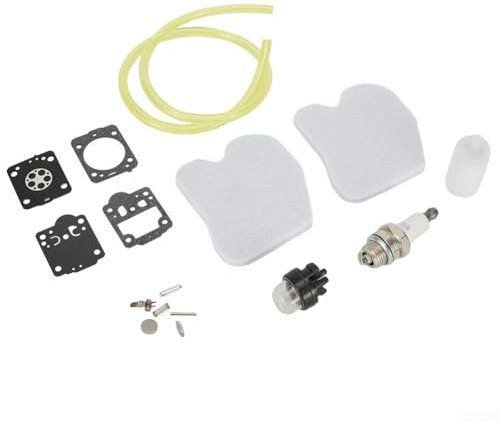 Yhenlovtt Kit d'entretien pour tronçonneuse McCulloch CS340 CS380 avec filtre à air et carburateur, pièces de rechange pour conduite de carburant