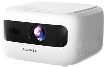 ULTIMEA Proiettore Portatile, Proiettore con Decodifica Full HD 1080P, 300 ANSI Lumen, Proiettore con Fuoco Elettrico e Bassa Latenza, Proiettore per Film per iOS/Android Phone, TV Stick, Apollo P10