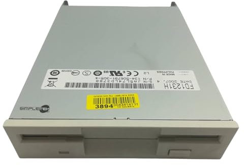 SIMPLETEK - Floppy Disk 3.5 Intern 3.5 1.44MB - Weiß | FDD Standard für Desktop-Computer | FD1231H (Generalüberholt)