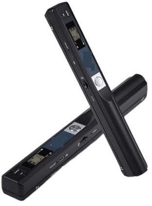 Caméra de Documents Haute Vitesse, Scanner de Documents Portable avec Carte de 16 go, Mini Stylo, Scanner de Documents et d'images, Format A4, 900DPI, Format JPEG/PDF(Zwart)