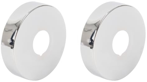 Ludom Rosace filetée, diamètre intérieur 25 mm, diamètre extérieur 80 mm, Cache Tube en Laiton chromé de qualité supérieure en Version Droite