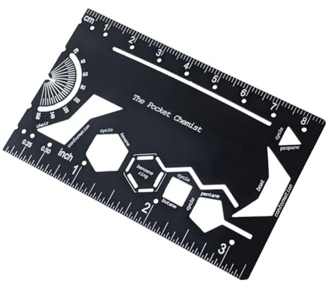 Masslla Pocket Chemist Organische Chemie Schablone Zeichenvorlage 3 Multitool Kit, Genius Lab Gear