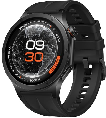 OPPO Watch X3 Smartwatch, Lega Titanio Ultra-Leggera, Batteria Doppio Chip 16 Giorni, AMOLED 1,5 3000 Nits, ECG e Check Salute 60s, 100+ Sport, 5ATM IP69, Google Gemini, Obsidian Black