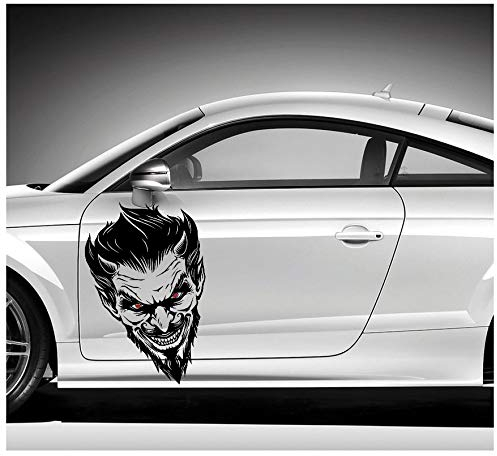 Devil Dekor Aufkleber - Finest-Folia Sticker Devil Eye Autoaufkleber Folie Joker Batman (KX028) (80cm x 50cm)
