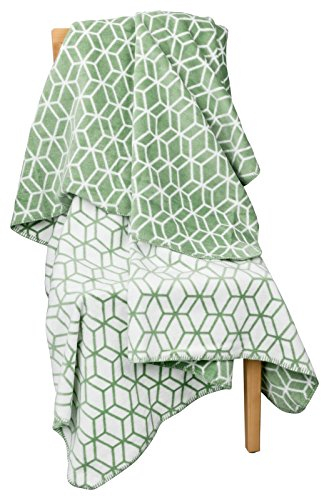 Moon 3D Luxus Kuscheldecke Wolldecke 150x200-grün