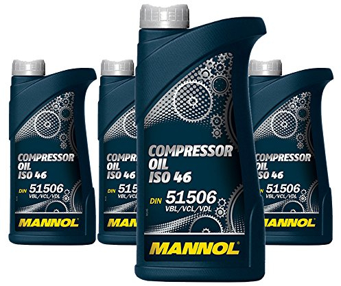4 x 1L MANNOL Compressor Oil ISO 46 / Kompressoröl DIN 51 506 VBL, VCL & VDL