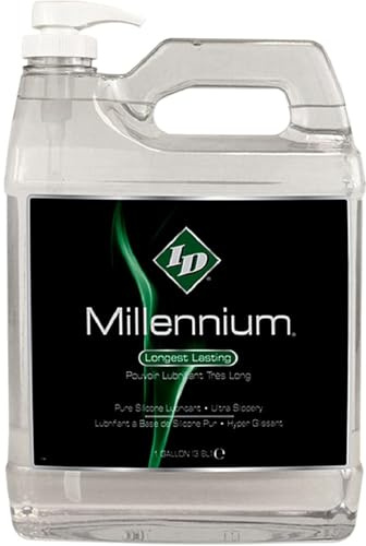 ID Lubricants ID Millennium Silicone-Based Personal Lubricant, 3/Black, 128 Fl Oz