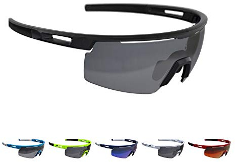 BBB Cycling Fahrradbrille Avenger | Herren und Damen Sportbrille Sonnenbrille Radsport | mit Wechselgläsern | Polycarbonat | MTB Rennrad Urban | BSG-61