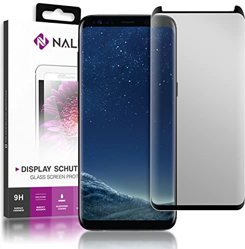 NALIA Sicht-Schutzglas kompatibel mit Samsung Galaxy S8, Anti Spy Blickschutz Glas Privacy Filter Full-Cover 9H Displayschutz-Folie, Smartphone Schutzglas Protector Volle Bildschirm Display-Abdeckung