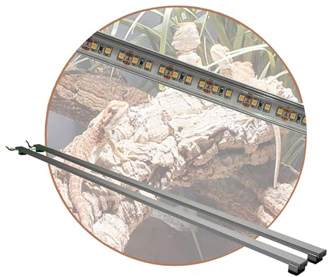 Terrarium LED Beleuchtung, 2x 100 cm LEDs für Wüsten Reptilien und Pflanzen