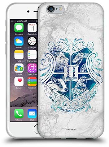 Offizielle Harry Potter Hogwarts Aguamenti Heiligtümer des Todes IX Silikon-Schutzhülle, kompatibel mit Apple iPhone 6/iPhone 6s