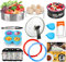 3 Quart Zubehör für Instant-Topf, einschließlich Springform, Dampfkorb, Deckel aus gehärtetem Glas, Silikon-Dichtungsringe, Eier-Dampfgarer-Gestell, Eierbeißformen und mehr.