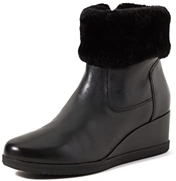 Geox Damen D Anylla Wedge G Stiefeletten, Schwarz, 41 EU