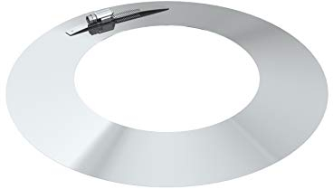 H&M New Line Edelstahlschornstein Schornstein Einzelteil Zubehör Wandrosette für Ø130mm Innendurchmesser 25mm Isolierung 0,5mm Materialstärke 60mm Randbreite Wetterschutz von Rohrdurchgängen