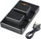 VW-VBK180 (Pack of 2) Rechargeable Battery Battery and Dual Charger Compatible with Panasonic SDR-H100 H101 H85 S50 S70 S71 T70 T71 T76 HC-V10 HC-V100 HC-V100M HC-V500 etc.
