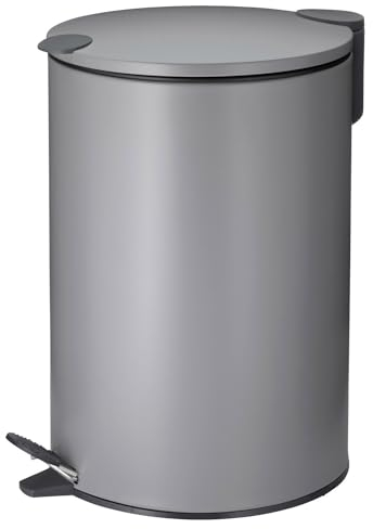 kela 10640 Treteimer, Metall, Hellgrau, 12 l