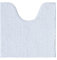 Decomira Badematte rutschfest WC Vorleger mit Ausschnitt | Als Badteppich Set kombinierbar | Badezimmer-Teppich Bad-Vorleger waschbar aus Chenille | Für freistehende Toiletten | Weiss - 45x45 cm