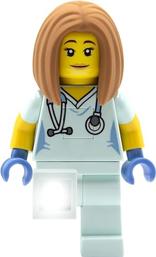 IQ Lego Iconic Nurse Figure with Flashlight - Batteriebetriebene LED-Taschenlampe (7,62 x 4,14 x 13,97 cm) - Auto-Off-Timer - Batterien im Lieferumfang enthalten