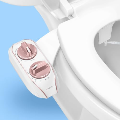 LUXE Bidet NEO 120 Plus – Nur patentierter Bidet-Aufsatz für WC-Sitz, innovative Scharniere zum Reinigen, Einschieben, einfache Installation, fortschrittliche 360°-Selbstreinigung, Einzeldüse,