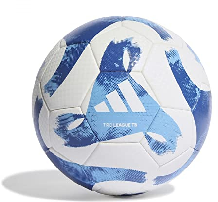 adidas Unisex Ball (Thermal-Bonding) Tiro League Thermally Bonded Football, White/Team Royal Blue/Light Blue, HT2429, 4