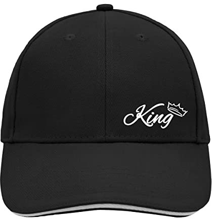 Huuraa Cappy Mütze King Krone Geschenk Black/Light Grey King Präsent