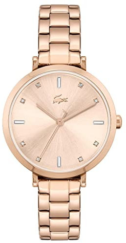 Lacoste Montre Analogique à Quartz pour Femme avec Bracelet en Acier Inoxydable Couleur Or Rose Clair - 2001250
