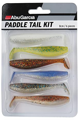 Abu Garcia Paddletail Soft Lure Kit, 6 All-Round Soft Baits in Proven Fish-Catching Colours