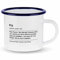 wowshirt Emallie Tasse Geschenk für PTA Definition Geburtstag Weihnachten, Farbe:White - Navy