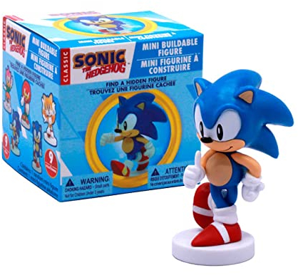 Sonic The Hedgehog Mini Buildable Action Figure Mystery Box - Blind Bags with Sonic Figure, Tails, Knuckles and Amy Rose Mini Figures - Sonic The Hedgehog Toys