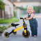 2 in 1 Kinder Dreirad & Laufrad & Balance Bike mit verstellbarem Sitz und Lenker, Kinder Tricycle mit abnehmbaren Pedalen, für Kinder von 1-3 Jahre alt-2 in 1 (gelb)