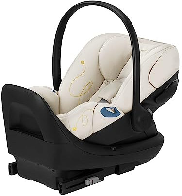 Cybex Cloud G Comfort Extend Infant Car Seat with Anti-Rebound Base, Linear Side Impact Protection, Latch Install, Ergonomic Full Recline, Extended Leg Rest, Seashell Beige